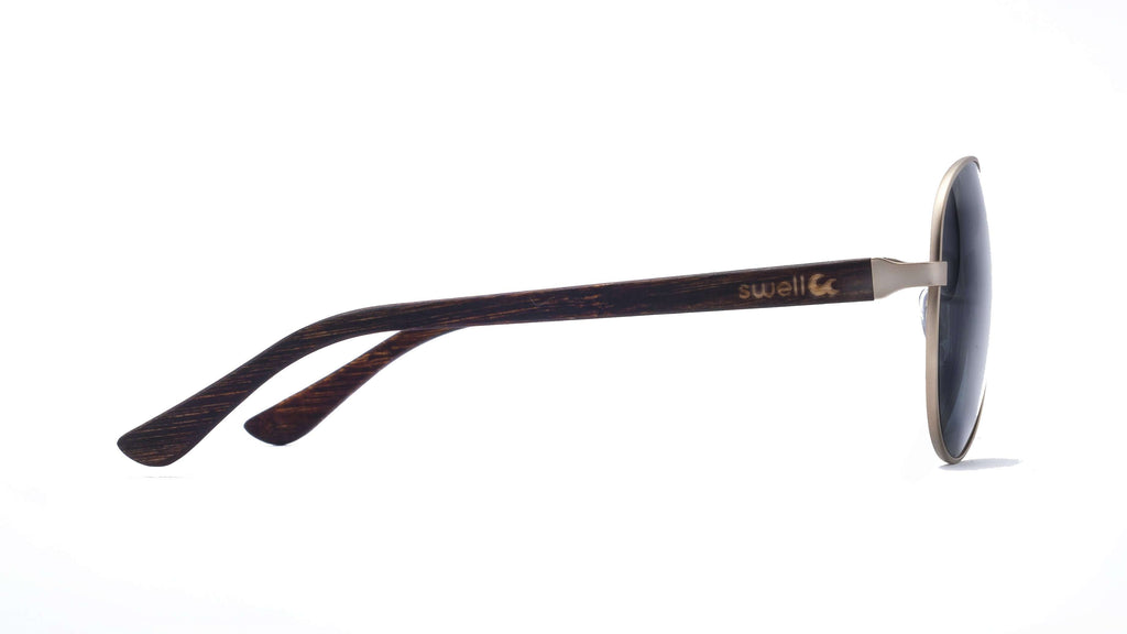 Avalon 2.0 CR39 Polarized Lens Bamboo Sunglasses - SwellVision