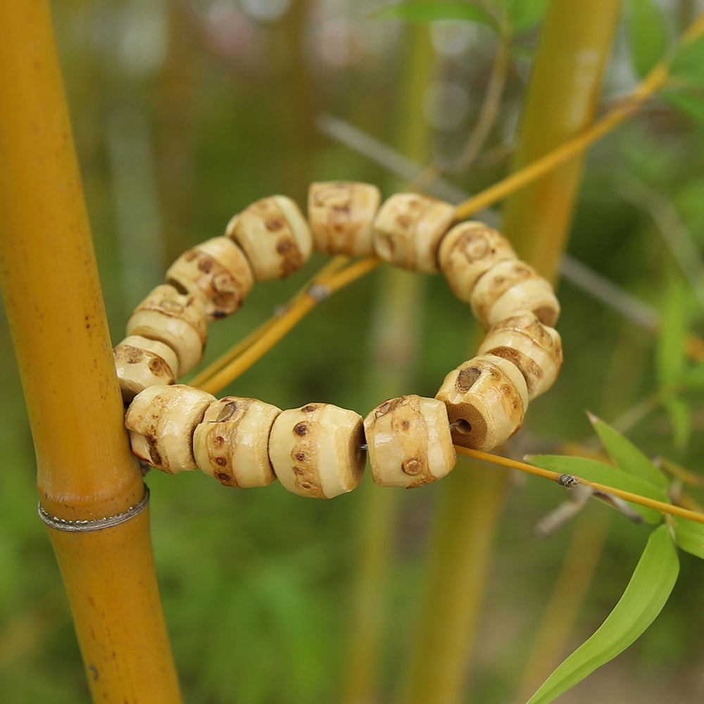 Natural Bamboo Beaded Anklet