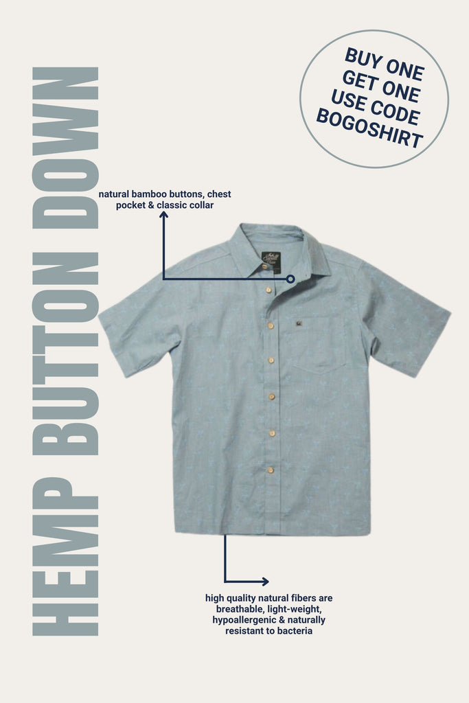 Sequoia Hemp/Organic Cotton Eco-Button Down Shirt