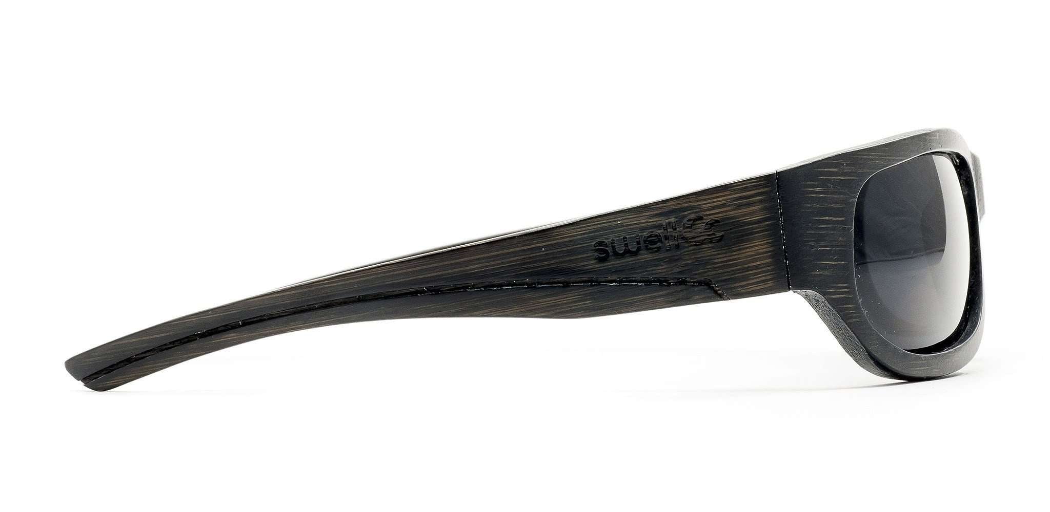 Swell Black Bamboo Sunglasses Bamboo Sunglasses: Amerigo w/ Polarized Lenses, by Swell  main image 4