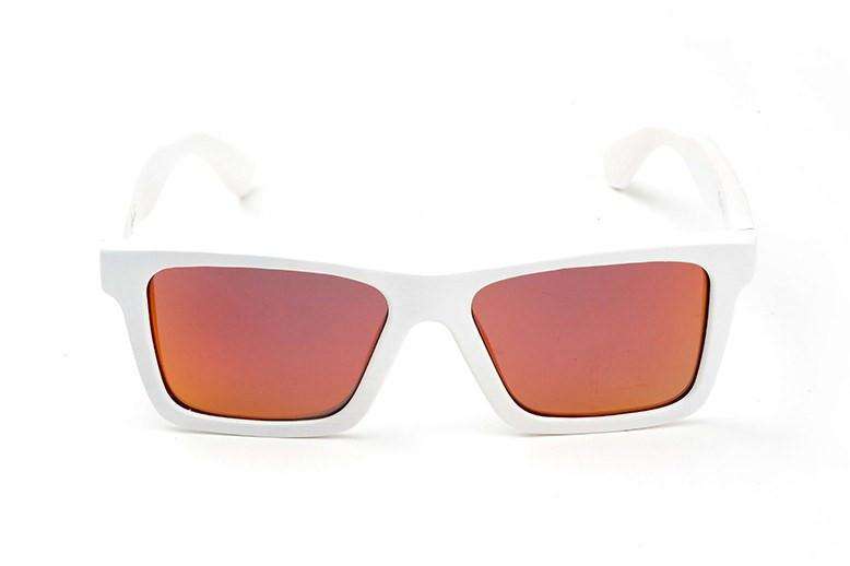 Swell Vision Classic White Bamboo Sunglasses with Red Polarized Lenses - SwellVision