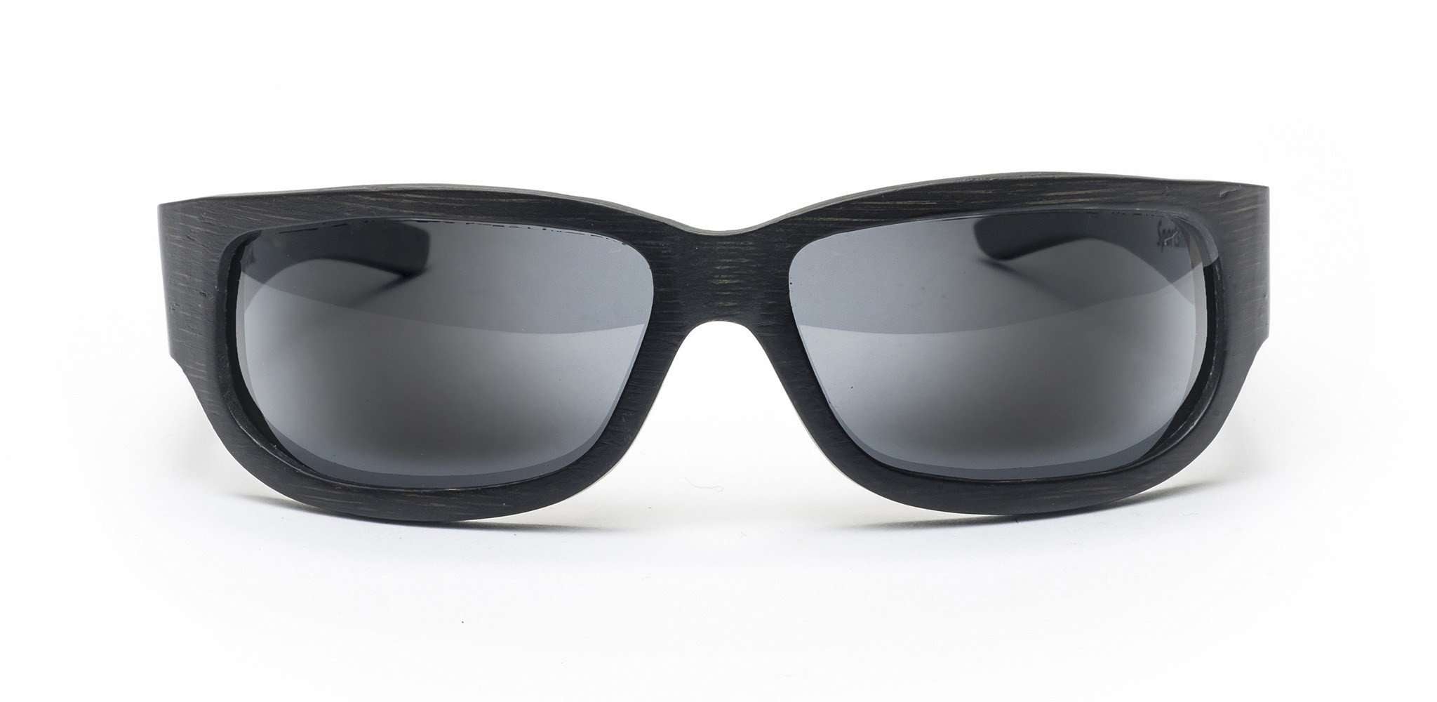Swell Vision Black Bamboo Sportsman Sunglasses with Blue  display picture 1
