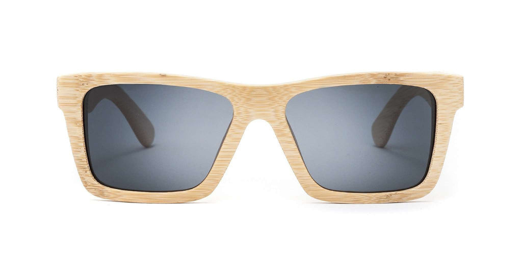 Natural Bamboo Sunglasses with Blue Polarized Lenses