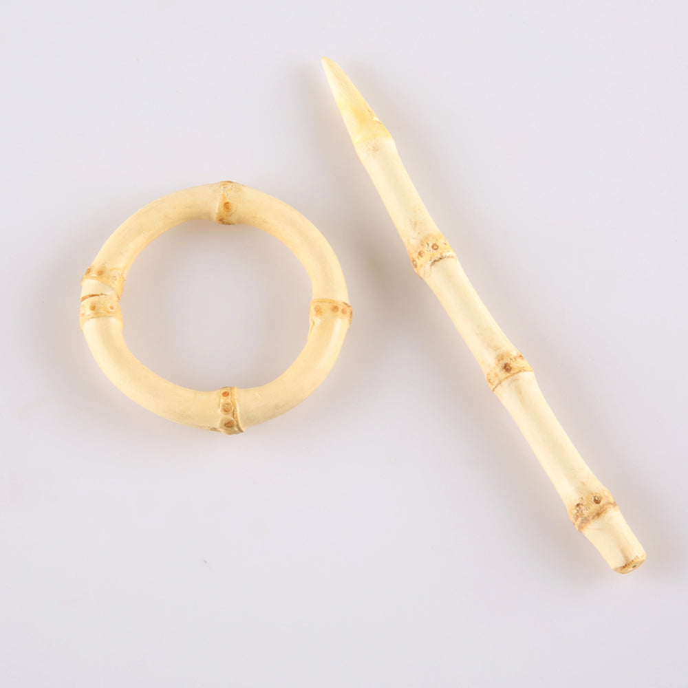 Natural Bamboo Round Hair Pin