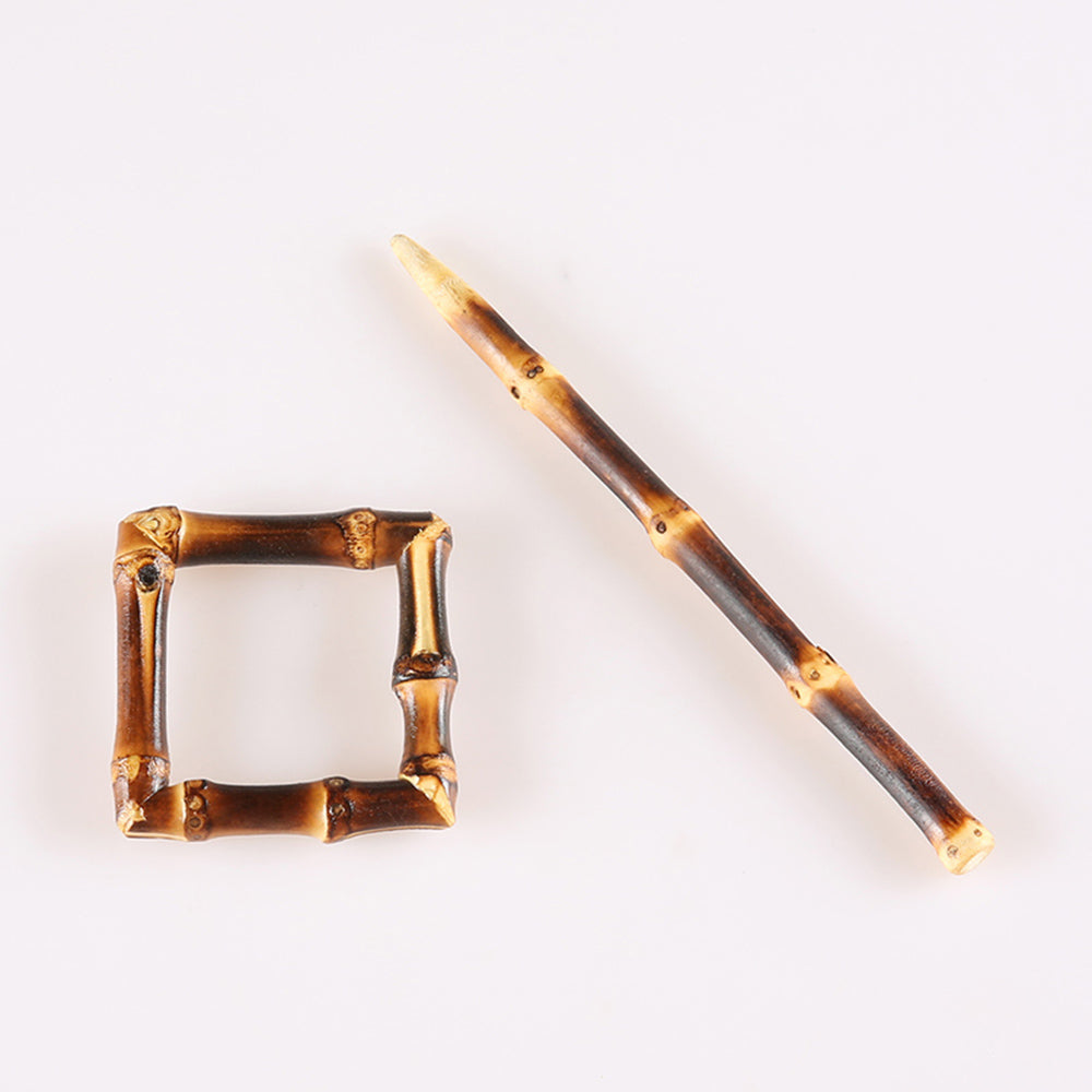 Black Bamboo Square Hair Pin