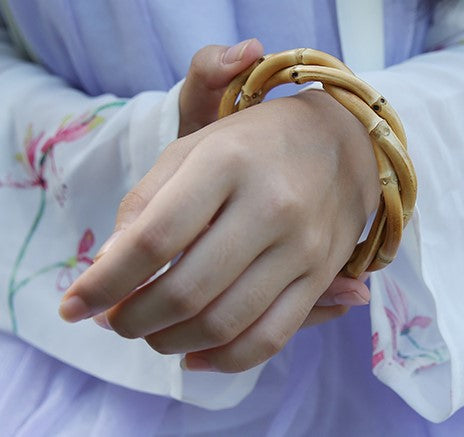 Natural Infinity Bamboo Bangle Bracelet