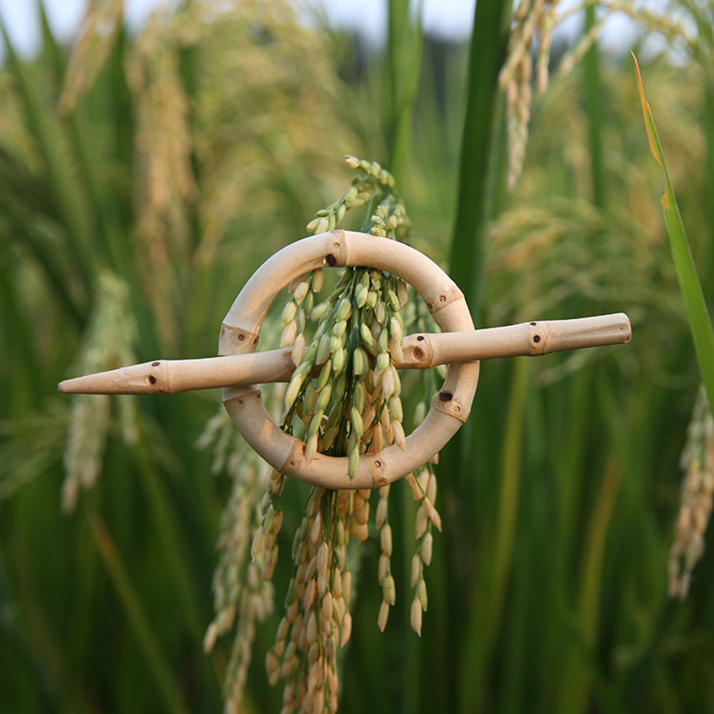 Natural Bamboo Round Hair Pin